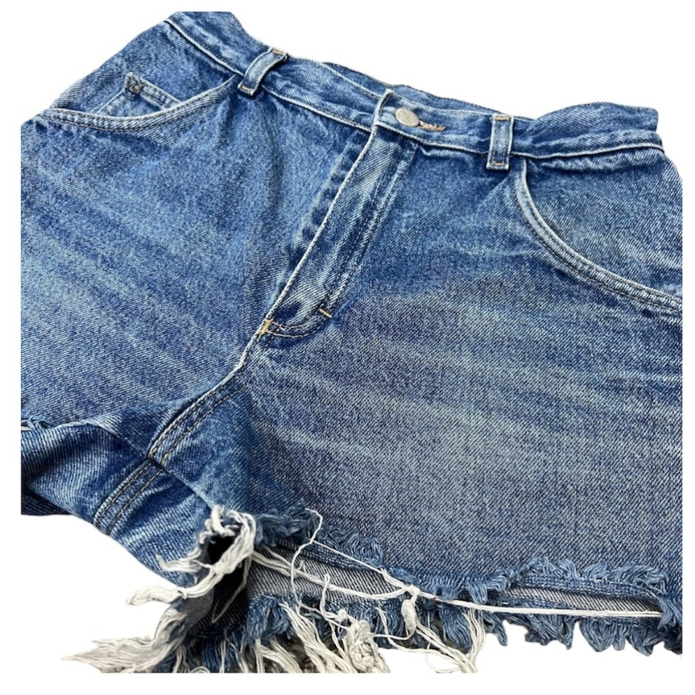 Vintage 100% cotton cut off high rise jeans shorts
